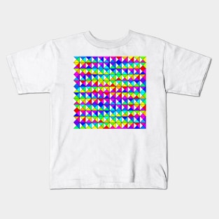 Colorful Diamond Square Quarter Black Lines Kids T-Shirt